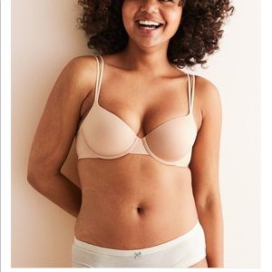 Aerie Real Sunnie Demi Lightly Lined Bra in Nude